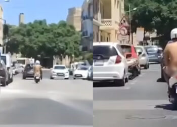 Turista tedesco “pizzicato” in moto completamente nudo per le strade di Pietà: scatta la multa