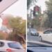 Follia in strada, auto viaggia con passeggero sdraiato sul tettuccio: multati due turisti
