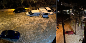 Maltempo a Malta: strade allagate e auto sommerse a Xlendi