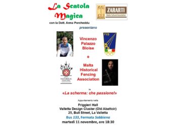 Valletta, martedì 11 novembre un incontro sulla scherma tra storia, sport e cultura
