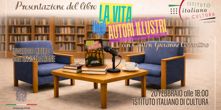 A Valletta la presentazione del libro “La vita degli autori illustri” di Giovanni Costantino