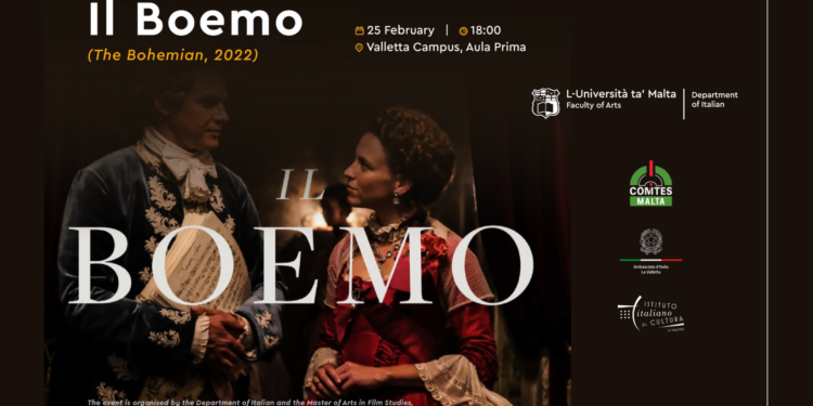 Valletta, prima proiezione a Malta del film “Il Boemo” con il regista Petr Václav