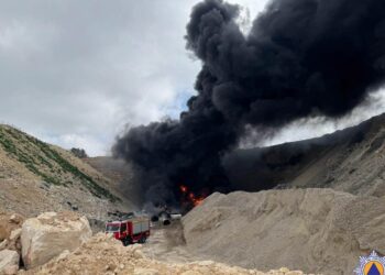 Incendio in una cava a Dingli, scatta l’intervento della Protezione Civile