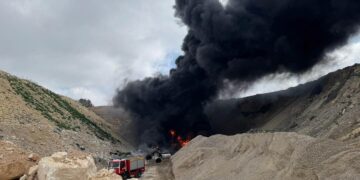 Incendio in una cava a Dingli, scatta l’intervento della Protezione Civile