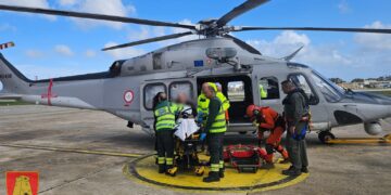 Emergenza a bordo di una nave, evacuazione medica a nord del Paese