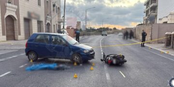 Auto contro scooter a Ghaxaq, 31enne gravemente ferito