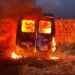 Furgone divorato dalle fiamme in un campo a Dingli, intervento dei vigili del fuoco
