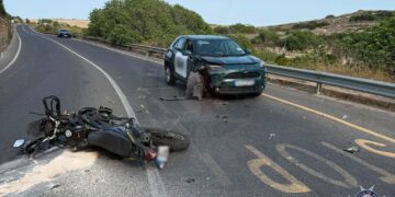 Scontro tra auto e moto a Mgarr, 27enne finisce in ospedale