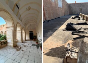 Rabat, crolla parte del tetto dello storico chiostro: i domenicani chiedono aiuto per salvarlo