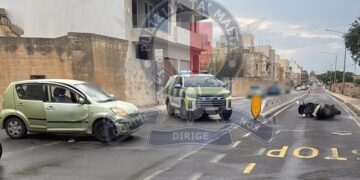 Incidente a Zejtun, motociclista di 42 anni gravemente ferito