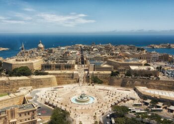 valletta, fontana, tritoni, malta