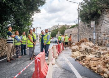 Mellieha, dopo il crollo del muro riapre la strada per Ghadira