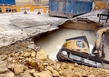 Crolla un tratto di strada vicino alla chiesa di Tarxien: si apre una voragine nel cantiere